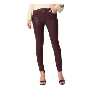Joe's "The Charlie" Coated Ankle Skinny Jeans - size 28 in Merlot